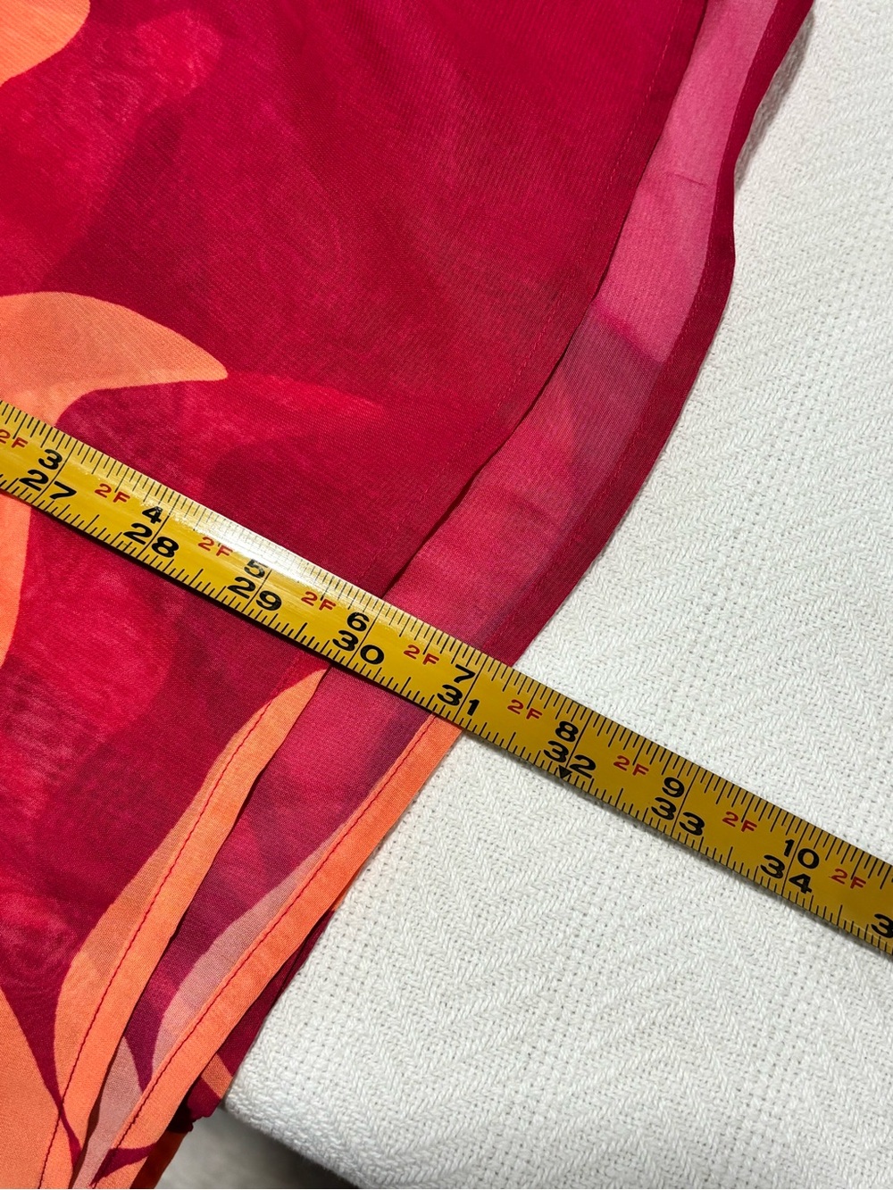 Lane Bryant Magenta & Orange V-Neck Swim Cover-Up Tunic with Drawstring - Picture 7 of 10